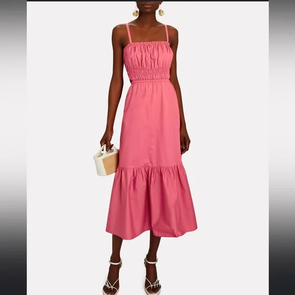 intermix pink dress Intermix Womens 4 Blush Pink Goat Suede Sleeveless Cut Out V-Neck Mini Dress